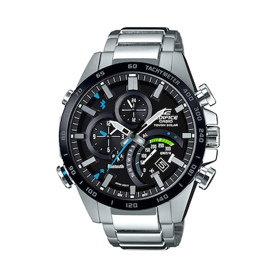 Men's Casio Edifice Connected Chronograph Watch Black Dial (Model: EQB501XDB-1A) | Zales