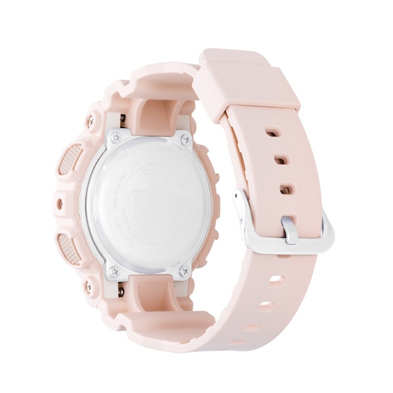Ladies' Casio G-Shock Pink Resin Strap Watch with Rose-Tone Dial (Model: Gmas120Mf-4A)