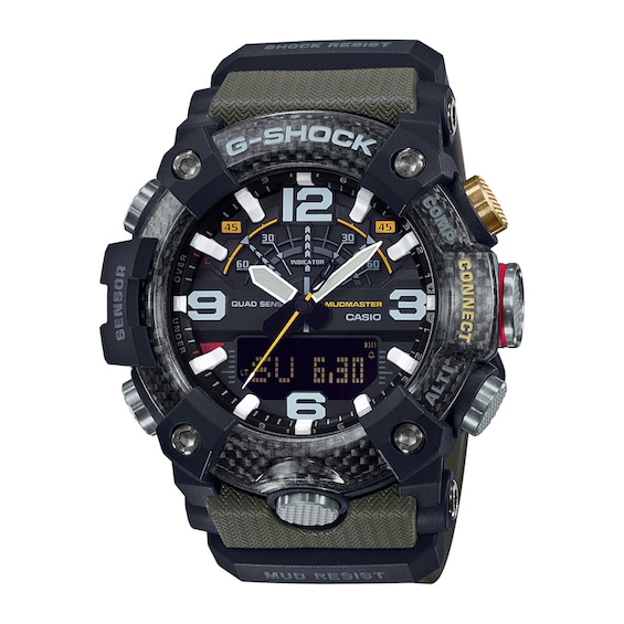 hensynsløs tråd Klappe Men's Casio G-Shock Master of G MUDMASTER Green Strap Watch with Black Dial  (Model: GGB100-1A3) | Zales