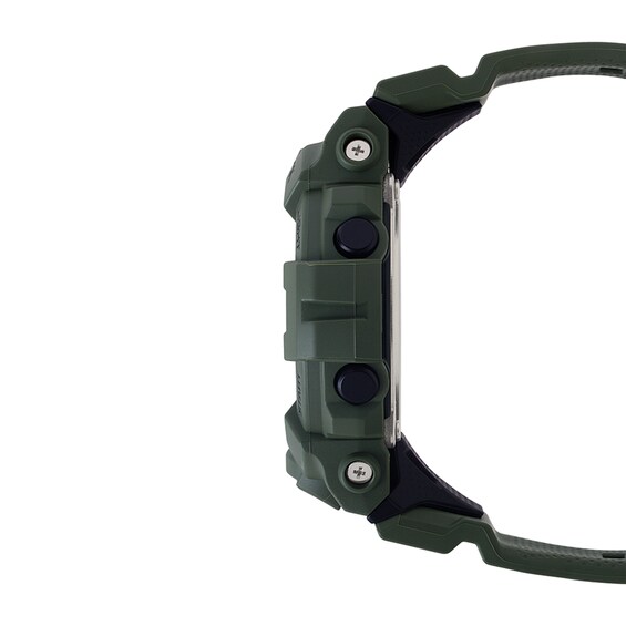 Men's Casio G-Shock Power Trainer Green Resin Strap Watch with Black Dial (Model: Gbd800Uc-3)
