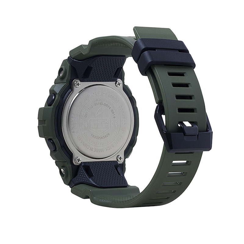 Men's G-Shock Power Trainer Green Resin Strap Watch with Black GBD800UC-3) | Zales