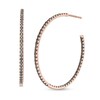 Thumbnail Image 1 of 1-1/5 CT. T.W. Black Diamond Inside-Out Hoop Earrings in 10K Rose Gold