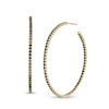 Thumbnail Image 1 of 1-1/2 CT. T.W. Black Diamond Inside-Out Hoop Earrings in 10K Gold