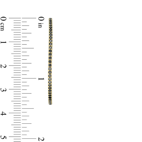 1-1/2 CT. T.w. Black Diamond Inside-Out Hoop Earrings in 10K Gold