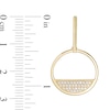 Thumbnail Image 3 of 1/3 CT. T.W. Diamond Circle Drop Earrings in 10K Gold