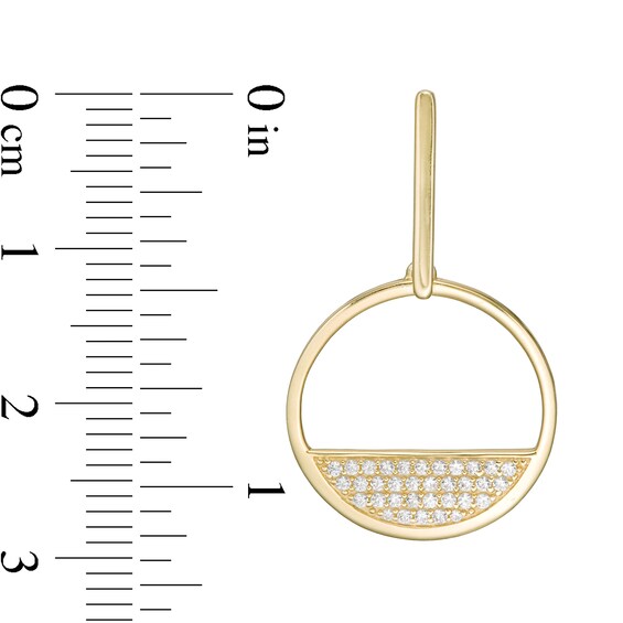 1/3 CT. T.w. Diamond Circle Drop Earrings in 10K Gold
