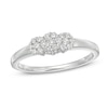 Thumbnail Image 1 of 1/4 CT. T.W. Composite Diamond Flower Ring in 10K White Gold