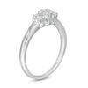 Thumbnail Image 3 of 1/4 CT. T.W. Composite Diamond Flower Ring in 10K White Gold