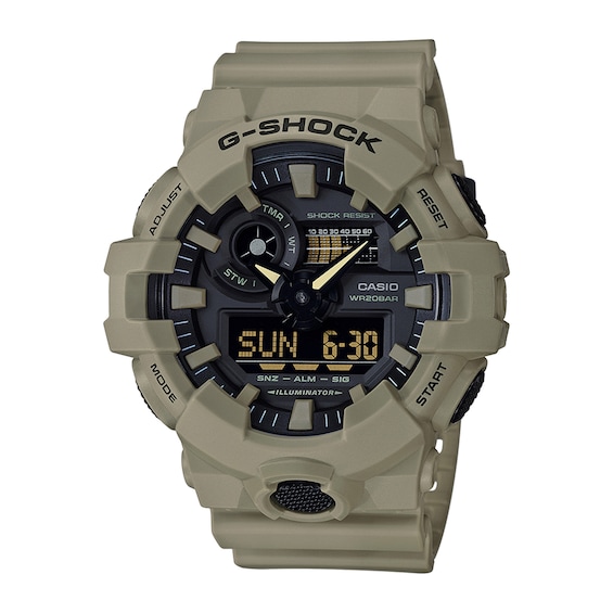 Men's Casio G-Shock Classic Brown Resin Strap Watch with Black Dial (Model: Ga700Uc-5A)