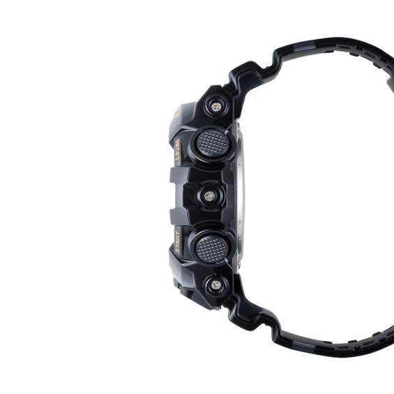 Men's Casio G-Shock Classic Black Resin Strap Watch with Gold-Tone Dial (Model: Ga710Gb-1A)