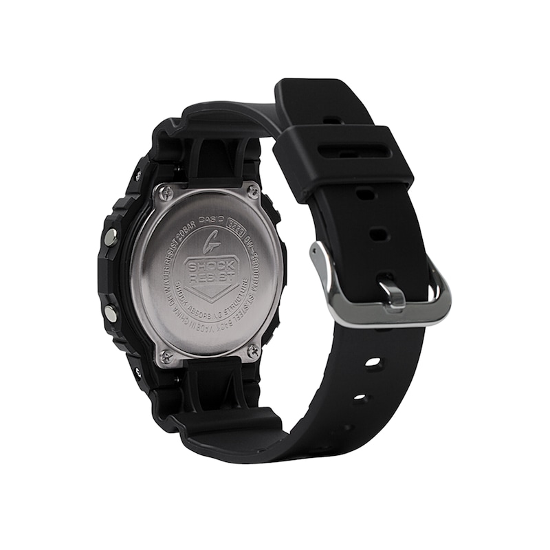 Men's Casio G-Shock Classic Black Resin Strap Watch with Octagonal Dial (Model: DW5600BB-1)