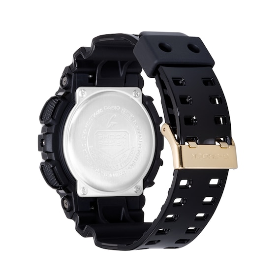 Men's Casio G-Shock Classic Resin Strap Watch with Black and Gold-Tone Dial (Model: Ga110Gb-1A)