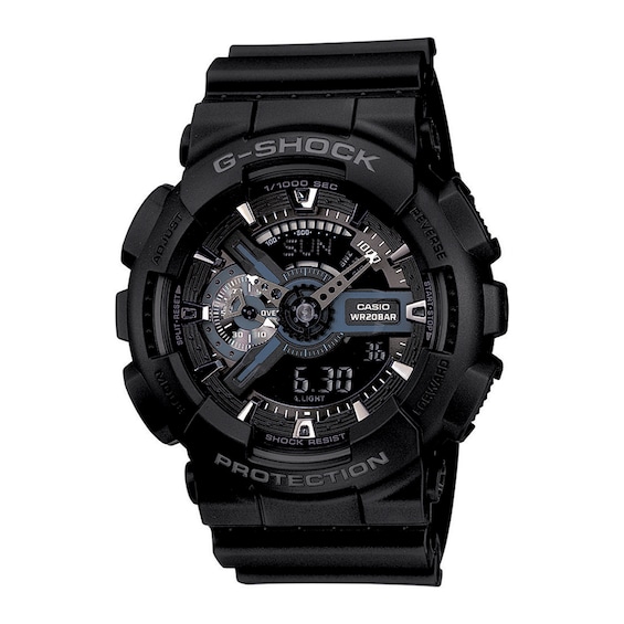 Men's Casio G-Shock Classic Black Resin Strap Watch (Model: Ga110-1B)