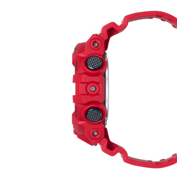 Men's Casio G-Shock Classic Red Resin Strap Watch with Black Dial (Model: Ga700-4A)
