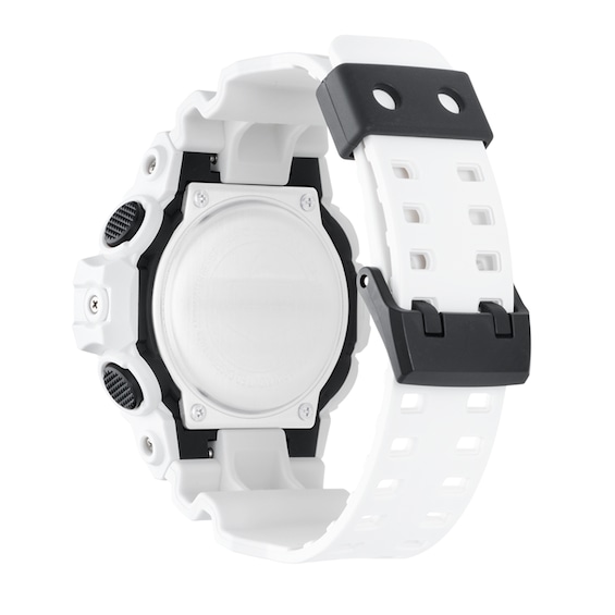 Men's Casio G-Shock Classic White Resin Strap Watch with Black Dial (Model: Ga700-7A)