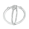 1/3 CT. T.W. Diamond Orbit Ring in 10K White Gold - Size 7