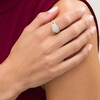 Thumbnail Image 2 of 1 CT. T.W. Composite Diamond Double Frame Tri-Sides Ring in 10K White Gold