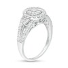 Thumbnail Image 3 of 1 CT. T.W. Composite Diamond Double Frame Tri-Sides Ring in 10K White Gold