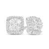 Thumbnail Image 1 of 5/8 CT. T.W. Composite Diamond Cushion Frame Stud Earrings in 10K White Gold