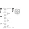 Thumbnail Image 2 of 5/8 CT. T.W. Composite Diamond Cushion Frame Stud Earrings in 10K White Gold