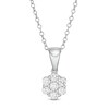 Thumbnail Image 1 of 1/2 CT. T.W. Composite Diamond Flower Pendant in 10K White Gold