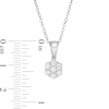 Thumbnail Image 3 of 1/2 CT. T.W. Composite Diamond Flower Pendant in 10K White Gold