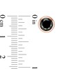 Thumbnail Image 3 of 2-1/2 CT. T.W. Black Diamond Bezel-Set Solitaire Stud Earrings in 10K Rose Gold