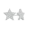 Marilyn Monroe™ Collection 1/8 CT. T.W. Diamond Star Stud Earrings in Sterling Silver