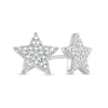 Thumbnail Image 1 of Marilyn Monroe™ Collection 1/8 CT. T.W. Diamond Star Stud Earrings in Sterling Silver