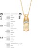 Thumbnail Image 3 of Oval Opal and Diamond Accent Beaded Drop Pendant in 10K Gold