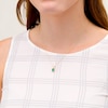 Thumbnail Image 2 of Oval Emerald and Diamond Accent Beaded Drop Pendant in 10K Gold