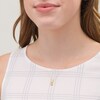 Thumbnail Image 2 of Oval Citrine and Diamond Accent Beaded Drop Pendant in 10K Gold