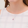 Thumbnail Image 2 of Oval Amethyst and Diamond Accent Beaded Drop Pendant in 10K Gold