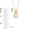 Thumbnail Image 3 of 6.0mm Freshwater Cultured Pearl and Diamond Accent Beaded Drop Pendant in 10K Gold