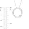 Thumbnail Image 2 of Marilyn Monroe™ Collection 1/10 CT. Diamond Solitaire Circle Pendant in Sterling Silver