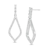 Thumbnail Image 1 of Marilyn Monroe™ Collection 3/8 CT. T.W. Diamond Teardrop Earrings in 10K White Gold