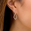 Thumbnail Image 3 of Marilyn Monroe™ Collection 3/8 CT. T.W. Diamond Teardrop Earrings in 10K White Gold