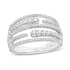 Thumbnail Image 1 of Marilyn Monroe™ Collection 1/2 CT. T.W. Journey Diamond Multi-Row Ring in 10K White Gold