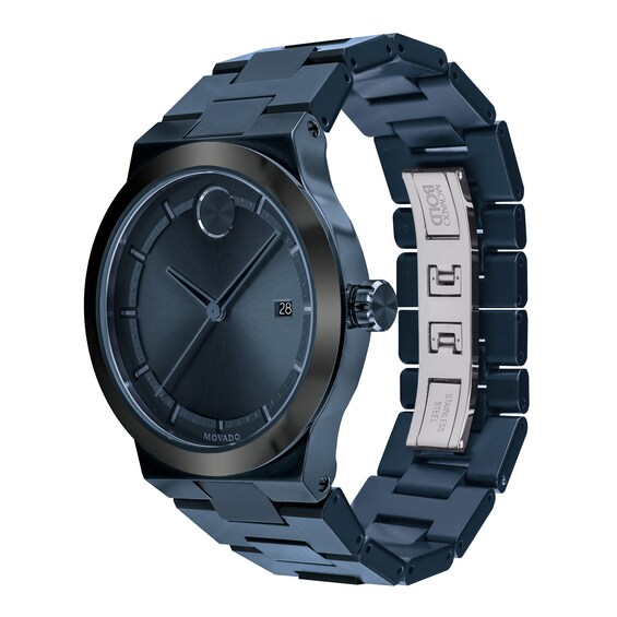 Men's Movado Bold® Fusion Two-Tone IP Watch with Blue Dial (Model: 3600661) Men's Movado Bold® Fusion Two-Tone IP Watch with Blue Dial (Model: 3600661)