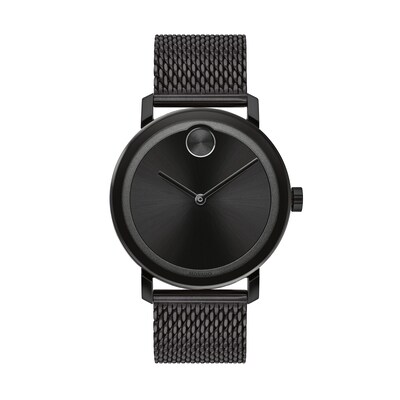 Men S Movado Bold Evolution Black Ip Mesh Watch Model Zales