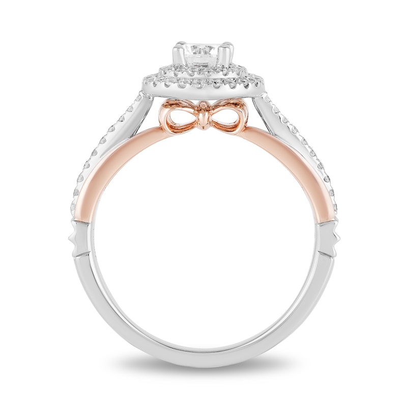 Enchanted Disney Snow White 3/4 CT. T.W. Diamond Frame Engagement Ring in 14K Two-Tone Gold