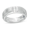 Thumbnail Image 1 of Vera Wang Love Collection Men's 1/10 CT. T.W. Baguette Diamond Wedding Band in 14K White Gold