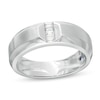 Thumbnail Image 0 of Vera Wang Love Collection Men's 1/10 CT. T.W. Baguette Diamond Wedding Band in 14K White Gold