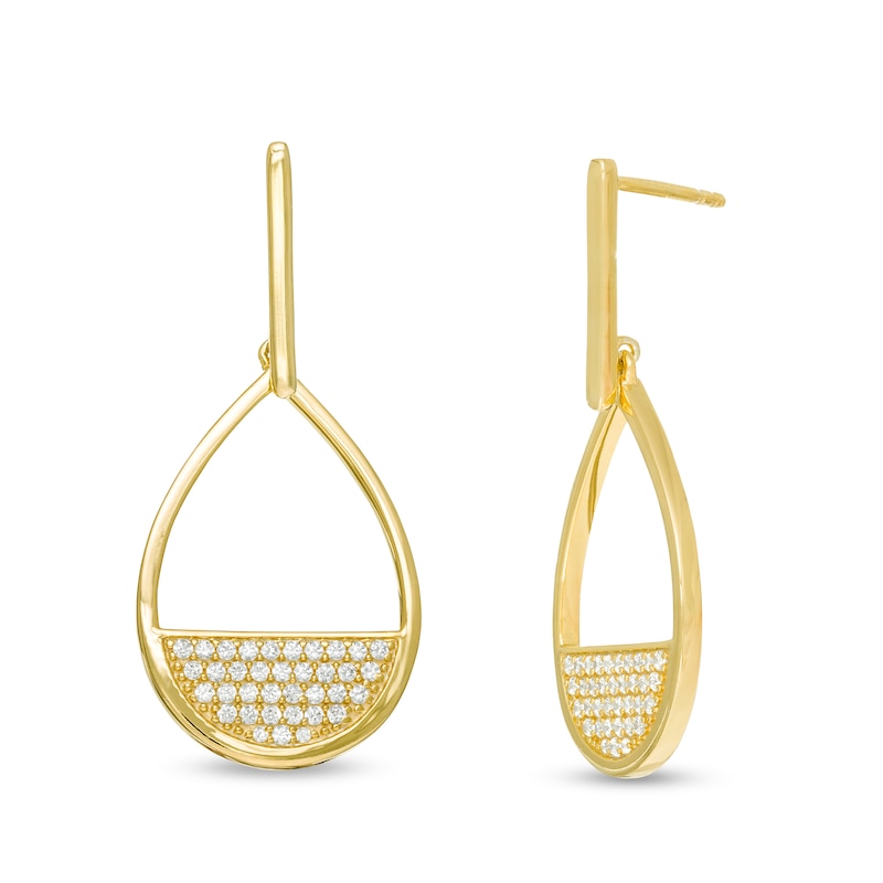 Main Image 1 of 1/3 CT. T.W. Diamond Teardrop Earrings in 10K Gold