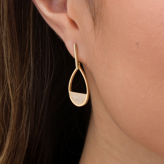 1/3 CT. T.w. Diamond Teardrop Earrings in 10K Gold