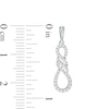 Thumbnail Image 3 of 1/3 CT. T.W. Diamond Infinity Flame Drop Earrings in Sterling Silver