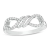 Thumbnail Image 0 of 1/5 CT. T.W. Diamond Sideways Infinity Flame Ring in Sterling Silver