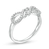 Thumbnail Image 2 of 1/5 CT. T.W. Diamond Sideways Infinity Flame Ring in Sterling Silver