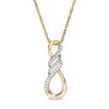 Thumbnail Image 1 of 1/8 CT. T.W. Diamond Infinity Flame Pendant in 10K Gold