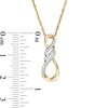 Thumbnail Image 3 of 1/8 CT. T.W. Diamond Infinity Flame Pendant in 10K Gold